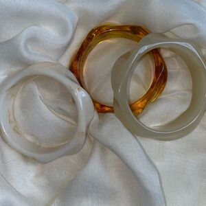 B. Collective Wavy Bangle Bracelets Set-3 (Boutique) | SAMPLE SALE